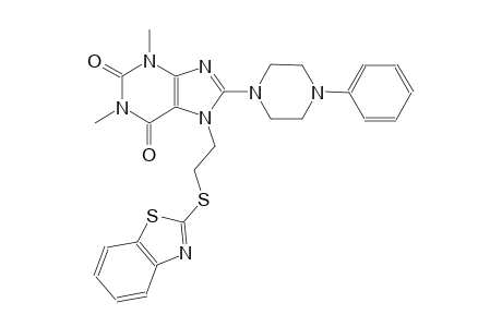 7-[2-(1,3-benzothiazol-2-ylsulfanyl)ethyl]-1,3-dimethyl-8-(4-phenyl-1-piperazinyl)-3,7-dihydro-1H-purine-2,6-dione