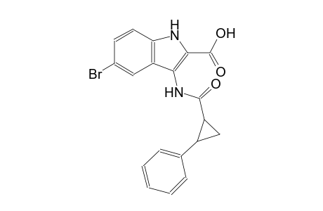 5-bromo-3-({[(1R,2S)-2-phenylcyclopropyl]carbonyl}amino)-1H-indole-2-carboxylic acid