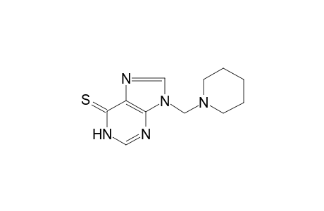 9-(1-Piperidinylmethyl)-1,9-dihydro-6H-purine-6-thione