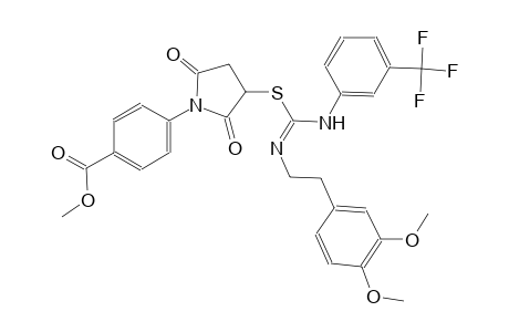 benzoic acid, 4-[3-[[(E)-[[(E)-2-(3,4-dimethoxyphenyl)ethyl]imino][[3-(trifluoromethyl)phenyl]amino]methyl]thio]-2,5-dioxo-1-pyrrolidinyl]-, methyl