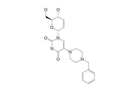 1-(2',3'-DIDEOXY-alpha-D-ERYTHRO-HEX-2-ENOPYRANOSYL)-5-(4-BENZYL-PIPERAZINYL)-URACIL