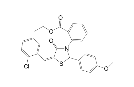 2-[5-(2-Chloro-benzylidene)-2-(4-methoxy-phenyl)-4-oxo-thiazolidin-3-yl]-benzoic acid ethyl ester