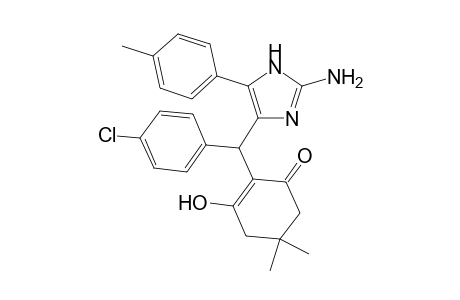 2-((2-Amino-5-(p-tolyl)-1H-imidazol-4-yl)(4-chlorophenyl)methyl)-3-hydroxy-5,5-dimethylcyclohex-2-enone