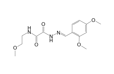 2-[(2E)-2-(2,4-dimethoxybenzylidene)hydrazino]-N-(2-methoxyethyl)-2-oxoacetamide