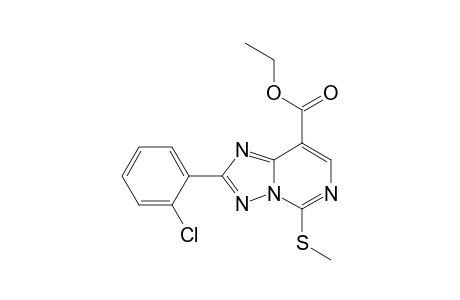 Ethyl 5-(methylthio)-2-(o-chlorophenyl)[1,2,4]triazolo[1,5-c]pyrimidine-8-carboxylate