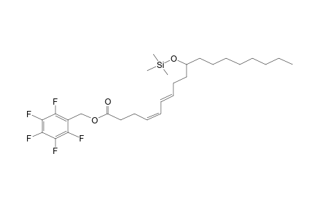 10-Hydroxy-4,6-octadecenoic acid pfb/tms derivative