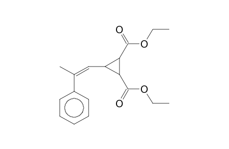 Cyclopropane-1,2-dicarboxylic acid, 3-(2-phenyl-1-propen-1-yl)-, diethyl ester