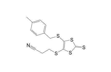 4-(2'-Cyanoethylthio)-5-(4-methylbenzylthio)-1,3-dithiol-2-thione