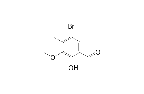5-Bromanyl-3-methoxy-4-methyl-2-oxidanyl-benzaldehyde