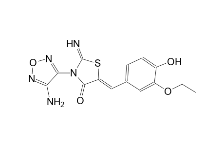 4-thiazolidinone, 3-(4-amino-1,2,5-oxadiazol-3-yl)-5-[(3-ethoxy-4-hydroxyphenyl)methylene]-2-imino-, (5Z)-