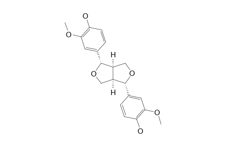 PINORESINOL;(+/-)-2,6-BIS-(4'-HYDROXY-3'-METHOXY-PHENYL)-3,7-DIOXABICYCLO-[3.3.0]-OCTANE