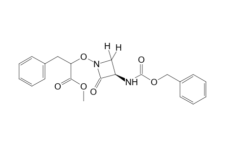 D-alpha-{[3(S)-(carboxyamino)-2-oxo-1-azetidinyl]oxy}hydrocinnamic acid, alpha-benzyl methyl ester