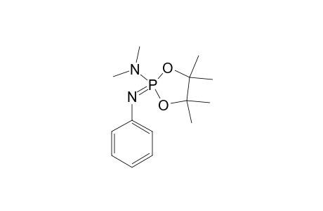 dimethyl-(4,4,5,5-tetramethyl-2-phenylimino-1,3-dioxa-2$l^{5}-phosphacyclopent-2-yl)amine