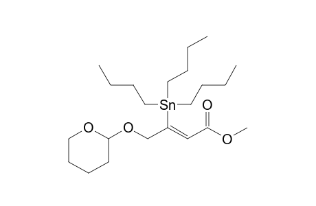 (E)-4-(2-oxanyloxy)-3-tributylstannyl-2-butenoic acid methyl ester