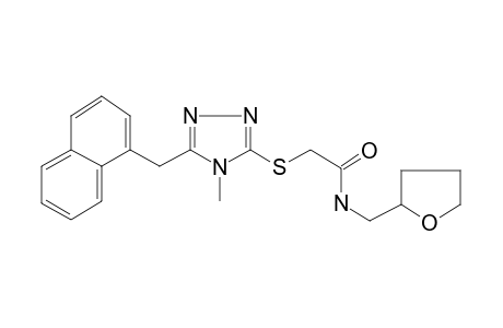 2-(4-Methyl-5-naphthalen-1-ylmethyl-4H-[1,2,4]triazol-3-ylsulfanyl)-N-(tetrahydro-furan-2-ylmethyl)-acetamide