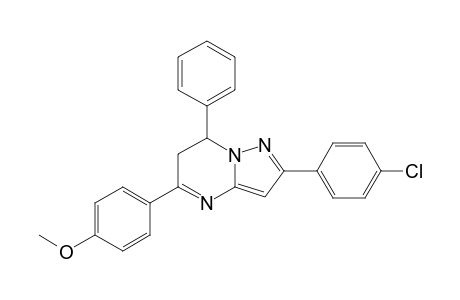 2-(4-CHLOROPHENYL)-6,7-DIHYDRO-5-(4-METHOXYPHENYL)-7-PHENYLPYRAZOLO-[1,5-A]-PYRIMIDINE