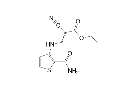 3-[(2-carbamoyl-3-thienyl)amino]-2-cyanoacrylic acid, ethyl ester