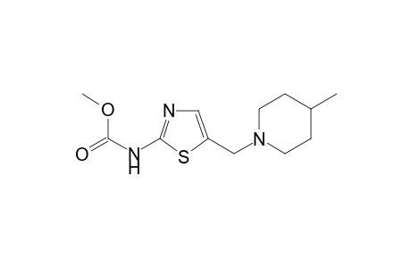 Carbamic acid, [5-[(4-methyl-1-piperidinyl)methyl]-2-thiazolyl]-, methyl ester
