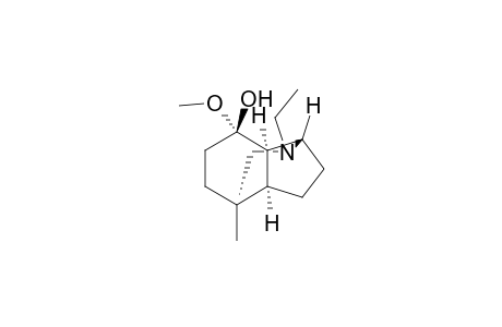 (1.beta.,4.beta.,7.beta.,8.beta.,9.alpha.)3-Ethyl-9-methoxy-1-methyl-3-azatricyclo[5.4.0.0(4,8)]undecan-9-ol