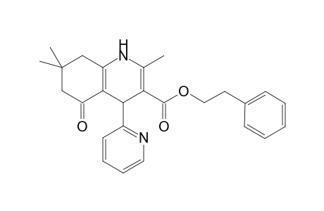 2-Phenylethyl 2,7,7-trimethyl-5-oxo-4-(2-pyridinyl)-1,4,5,6,7,8-hexahydro-3-quinolinecarboxylate