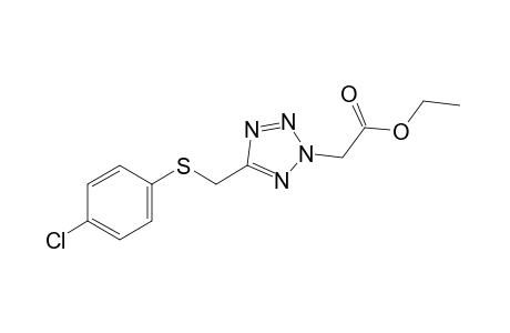 5-{[(p-chlorophenyl)thio]methyl}-2H-tetrazole-2-acetic acid, ethyl ester