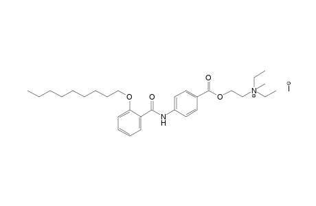 diethyl(2-hydroxyethyl)methylammonium iodide, p-[o-(nonloxy)benzamido]benzoate