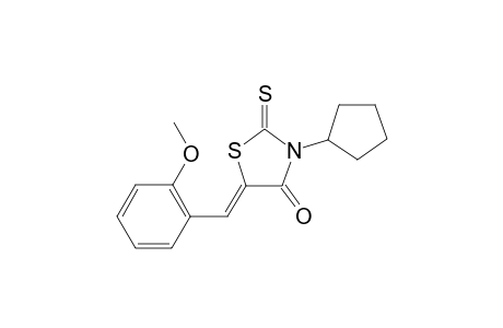 (5Z)-3-cyclopentyl-5-(2-methoxybenzylidene)-2-thioxo-1,3-thiazolidin-4-one