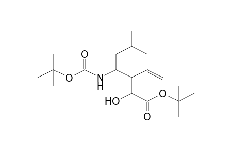 Heptanoic acid, 2-hydroxy-6-methyl-4-[(t-butoxycarbonyl)amino]-3-vinyl-, t-butyl ester