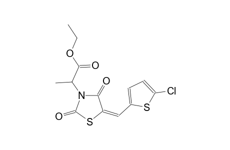 ethyl 2-{(5E)-5-[(5-chloro-2-thienyl)methylene]-2,4-dioxo-1,3-thiazolidin-3-yl}propanoate