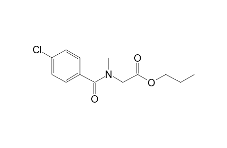 Sarcosine, N-(4-chlorobenzoyl)-, propyl ester