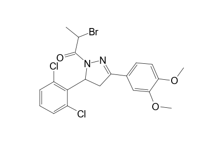 1-(2-Bromopropionyl)-5-(2,6-dichlorophenyl)-4,5-dihydro-3-(3,4-dimethoxyphenyl)-1H-pyrazole