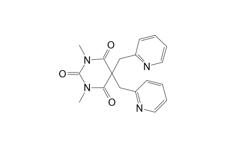 2,4,6(1H,3H,5H)-Pyrimidinetrione, 1,3-dimethyl-5,5-bis(2-pyridinylmethyl)-