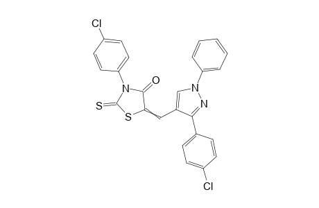 3-(4-chlorophenyl)-5-((3-(4-chlorophenyl)-1-phenyl-1H-pyrazol-4-yl)methylene-2-thioxothiazolidin-4-one)