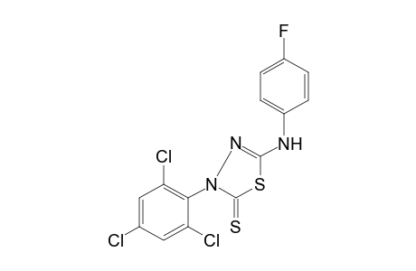 2-(p-fluoroanilino)-4-(2,4,6-trichlorophenyl)-delta square-1,3,4-thiadiazoline-5-thione