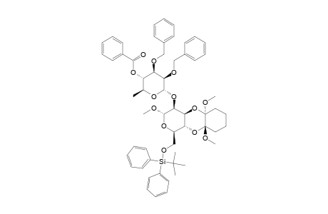 METHYL-2-O-(4-O-BENZOYL-2,3-DI-O-BENZYL-ALPHA-L-RHAMNOPYRANOSYL)-3,4-O-[(1''S,2''S)-1'',2''-DIMETHOXYCYClOHEXANE-1'',2''-DIYL]-6-O-[TERT.-BUTYLDIPHENYLS