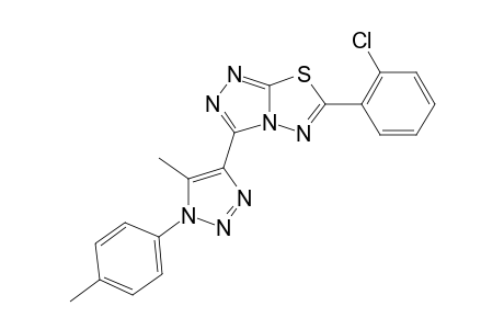 3-[5'-Methyl-1'-(p-tolyl)-1',2',3'-triazol-4'-yl]-6-(m-chlorophenyl)-1,3,4-triazolo[3,4-b]-(1,3,4)-thiadiazole