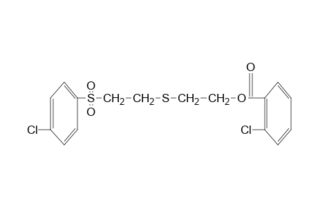 2-{{2-[(p-chlorophenyl)sulfonyl]ethyl}thio}ethanol, o-chlorobenzoate