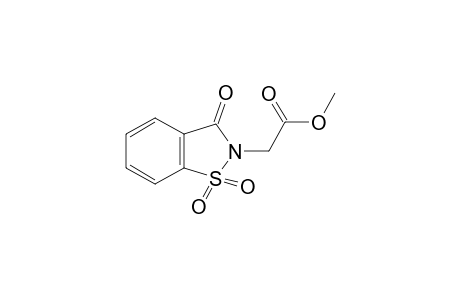 3-oxo-1,2-benzisothiazoline-2-acetic acid, methyl ester, 1,1-dioxide