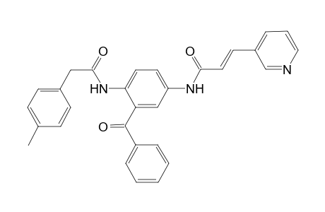 (E)-N-[3-benzoyl-4-[[2-(4-methylphenyl)-1-oxoethyl]amino]phenyl]-3-(3-pyridinyl)-2-propenamide