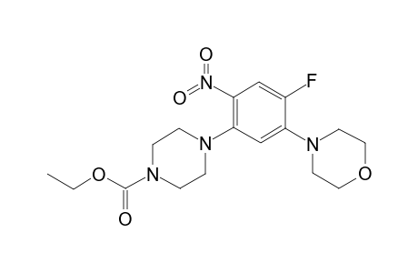 4-(4-fluoro-5-morpholino-2-nitro-phenyl)piperazine-1-carboxylic acid ethyl ester