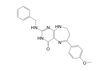 2-(Benzylamino)-8,9-dihydro-6-(4-methoxyphenyl)-3H-pyrimido[4,5-b][1,4]diazepin-4(7H)-one