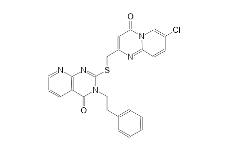 pyrido[2,3-d]pyrimidin-4(3H)-one, 2-[[(7-chloro-4-oxo-4H-pyrido[1,2-a]pyrimidin-2-yl)methyl]thio]-3-(2-phenylethyl)-