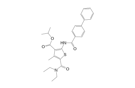 Isopropyl 2-[([1,1'-biphenyl]-4-ylcarbonyl)amino]-5-[(diethylamino)carbonyl]-4-methyl-3-thiophenecarboxylate