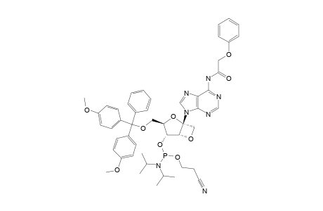 #23A;ISOMER-II;9-[1',3'-O-ANHYDRO-4'-O-[2-CYANOETHOXY-(DIISOPROPYLAMINO)-PHOSPHINO]-6'-O-(4,4'-DIMETHOXYTRITYL)-BETA-D-PSICOFURANOSYL]-N-(6)-(PHENOXYACETYL)-AD