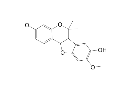 6a,11a-Dihydro-8-hydroxy-3,9-dimethoxy-6,6-dimethyl-6H-benzofuro[3,2-c]benzopyran