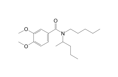 Benzamide, 3,4-dimethoxy-N-(2-pentyl)-N-pentyl-