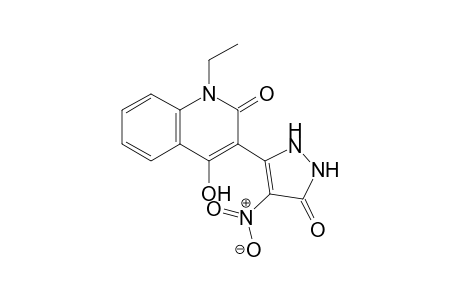 1-Ethyl-4-hydroxy-3-(4-nitro-5-oxo-2,5-dihydro-1H-pyrazol-3-yl)-quinolin-2(1H)-one