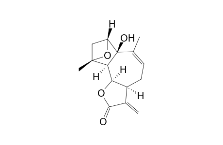 SAHARANOLIDE-A;5-ALPHA-H-2,4-BETA-EPOXY-1-HYDROXYGUAIA-9(10),11(13)-DIEN-6-BETA,12-OLIDE