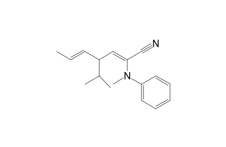 (2Z,5E)-2-(N-methylanilino)-4-propan-2-ylhepta-2,5-dienenitrile