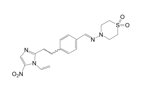 4-{{p-[2-(5-nitro-1-vinylimidazol-2-yl)vinyl]benzylidene}amino}thiomorpholine, 1,1-dioxide